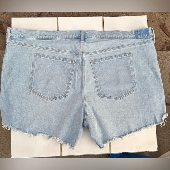 New Abercrombie & Fitch The Dad Short Size 37 / 24 High Rise Blue Jean Shorts - Picture 2 of 10